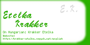 etelka krakker business card